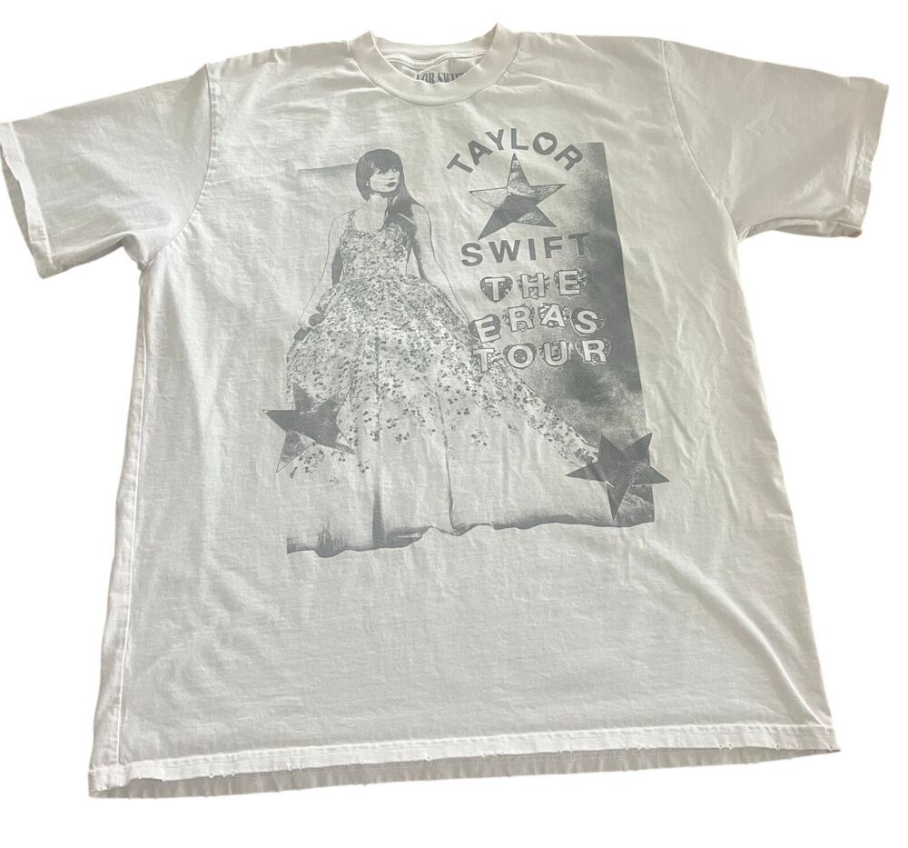 Taylor Swift Eras World Tour Shirt White Concert Merch Tour-XL